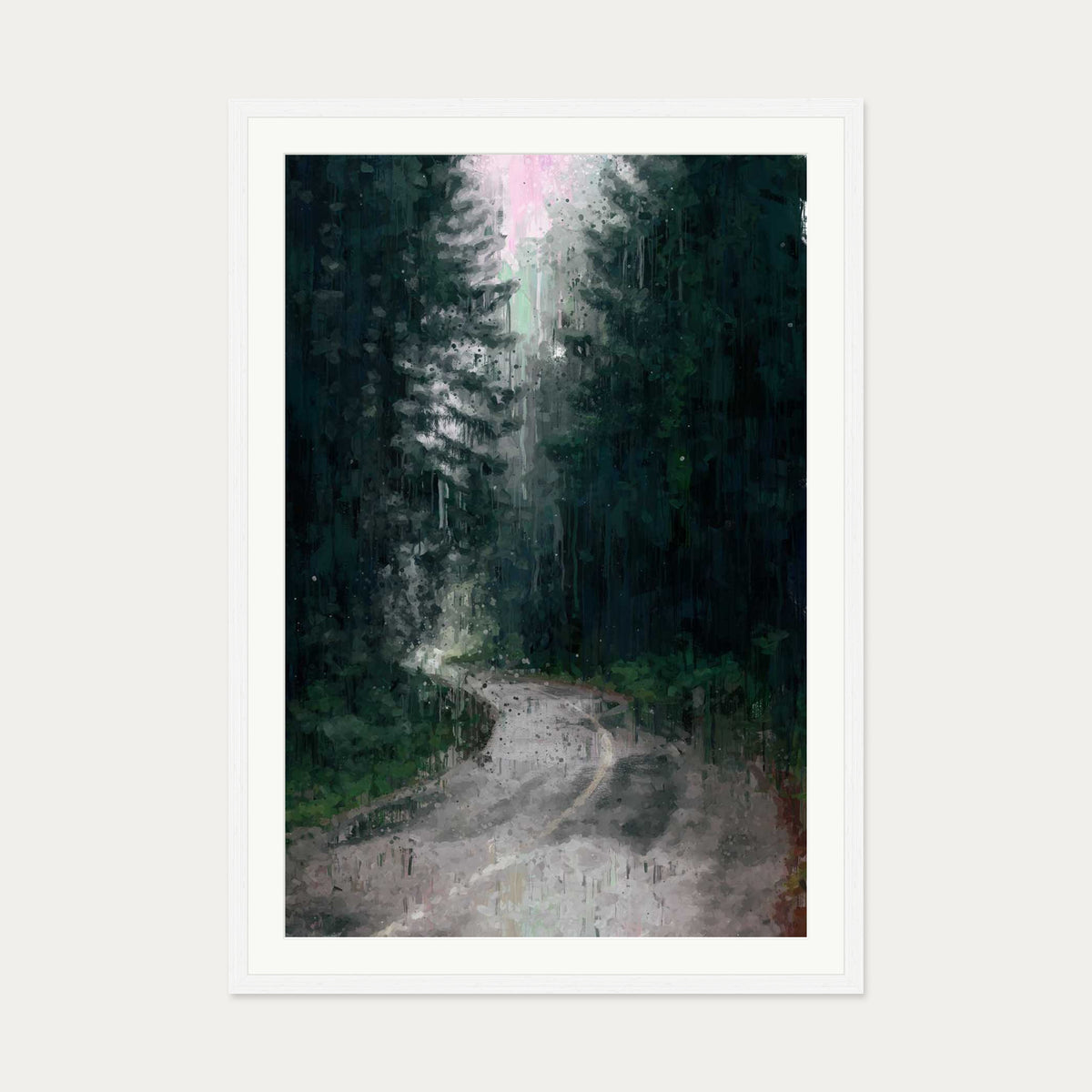 The Forest Art Print — 70 x 100 cm — White Frame