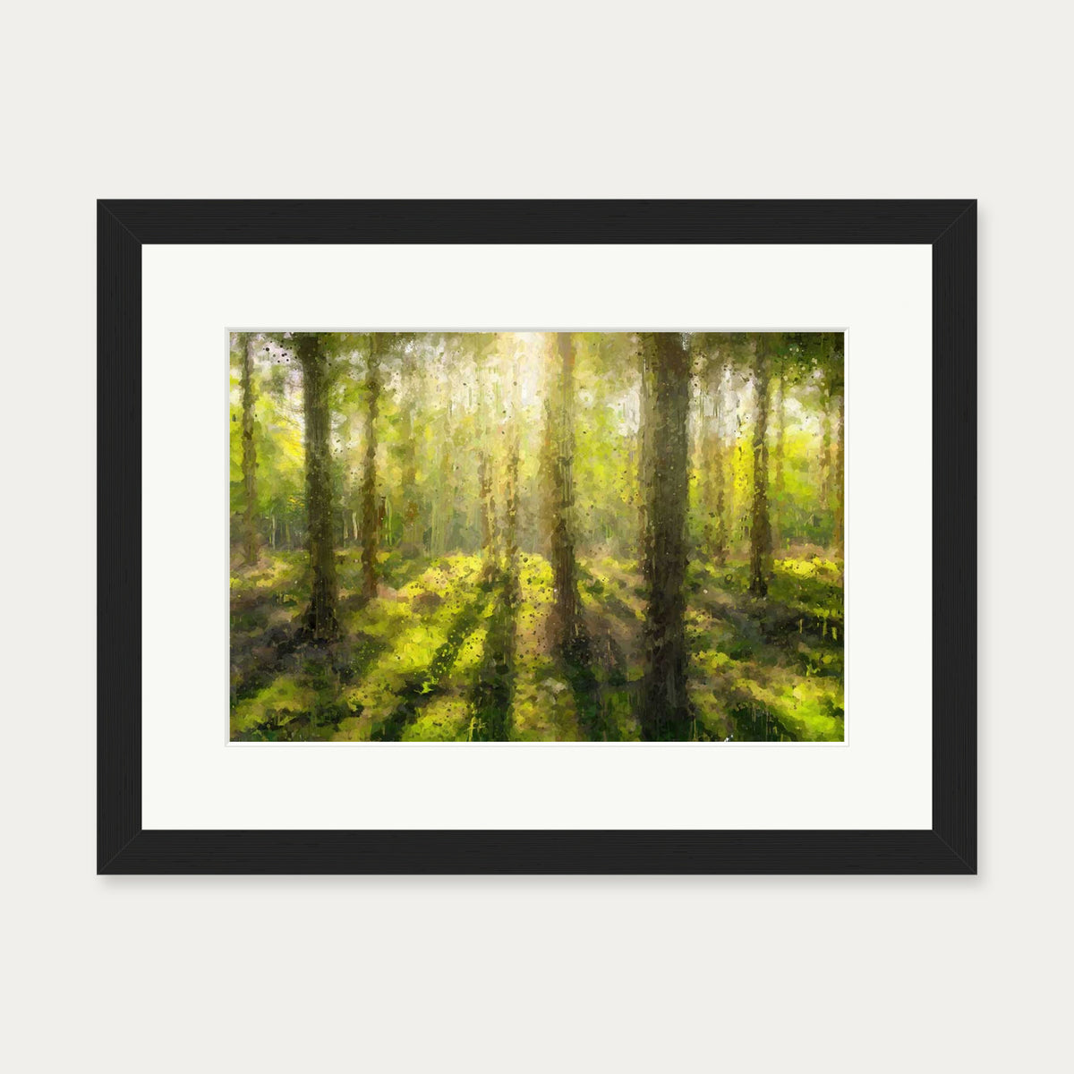 The Forest Trees Art Print — 30 x 40 cm — Black Frame