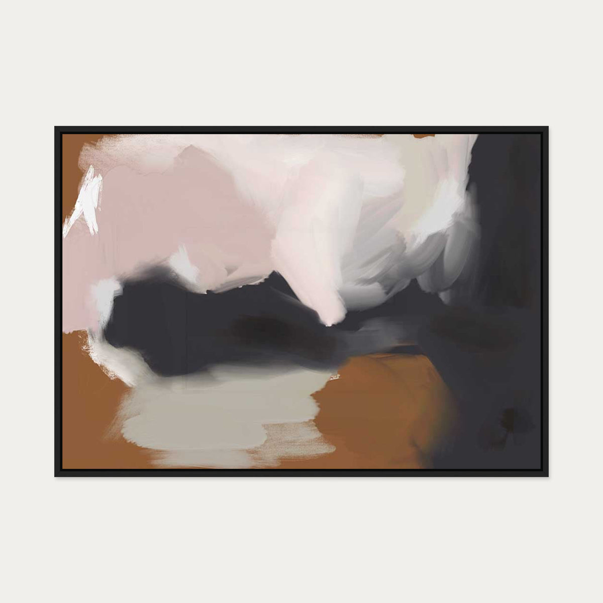 The Island Canvas Art — 70 x 100 cm — Black Frame