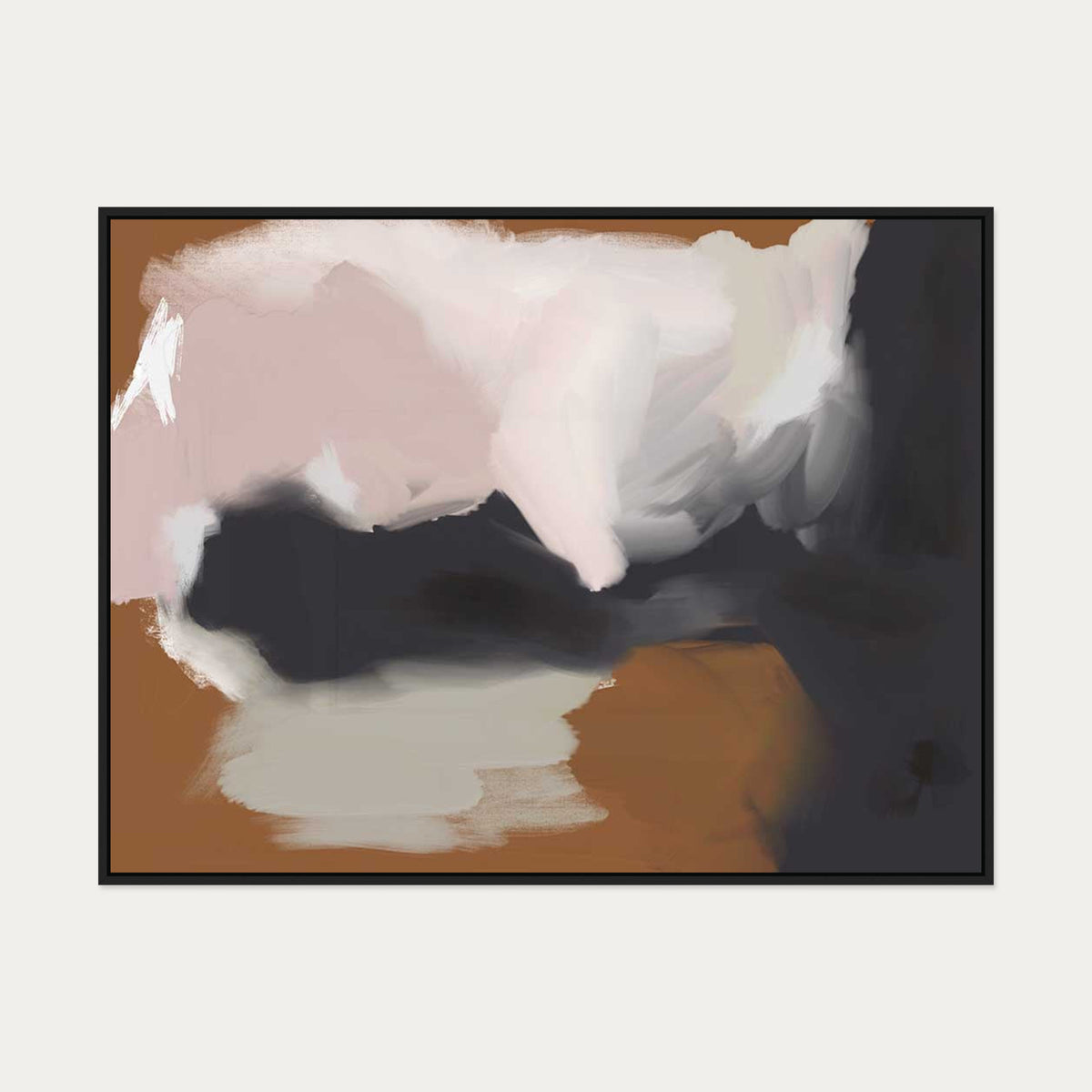 The Island Canvas Art — 90 x 120 cm — Black Frame
