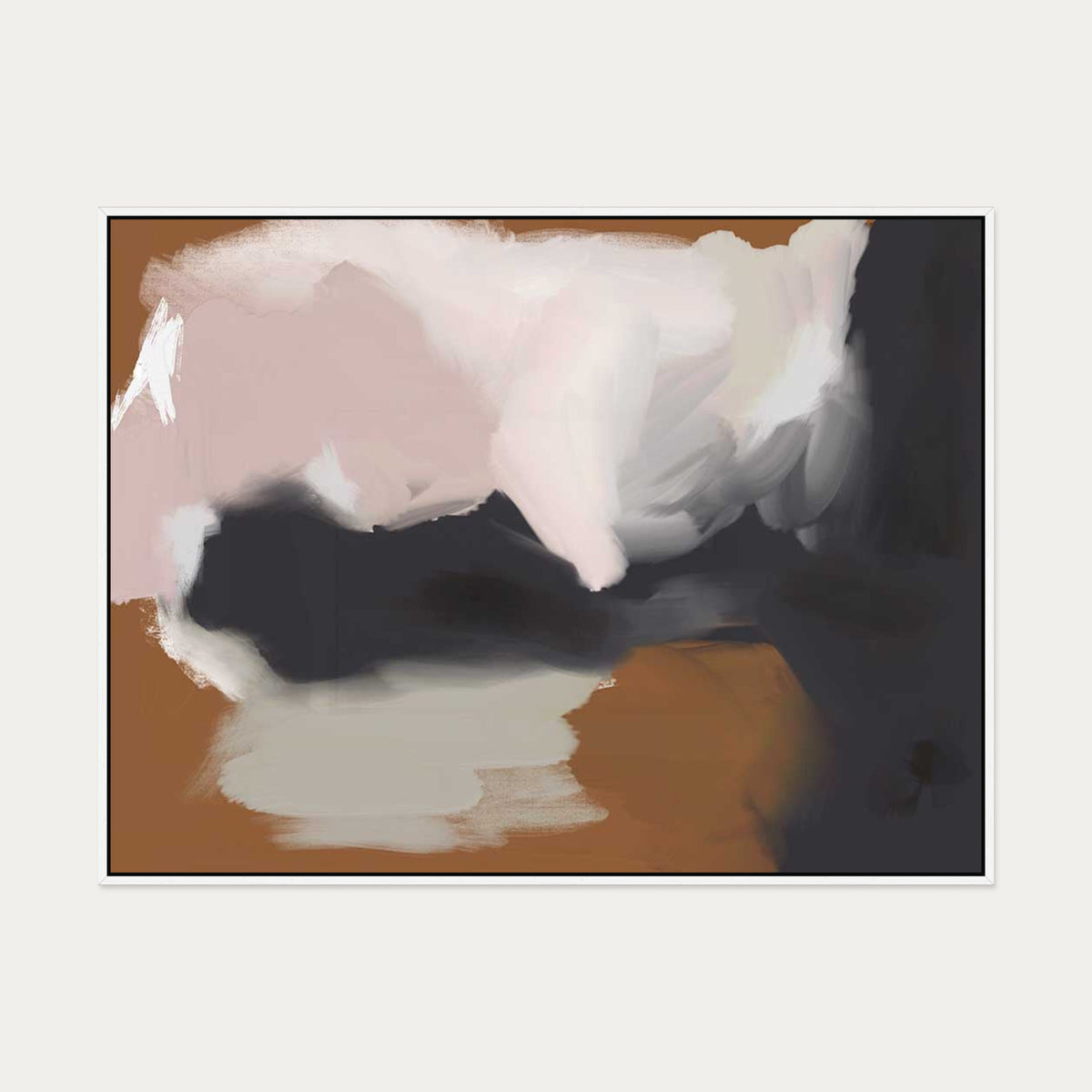 The Island Canvas Art — 90 x 120 cm — White Frame