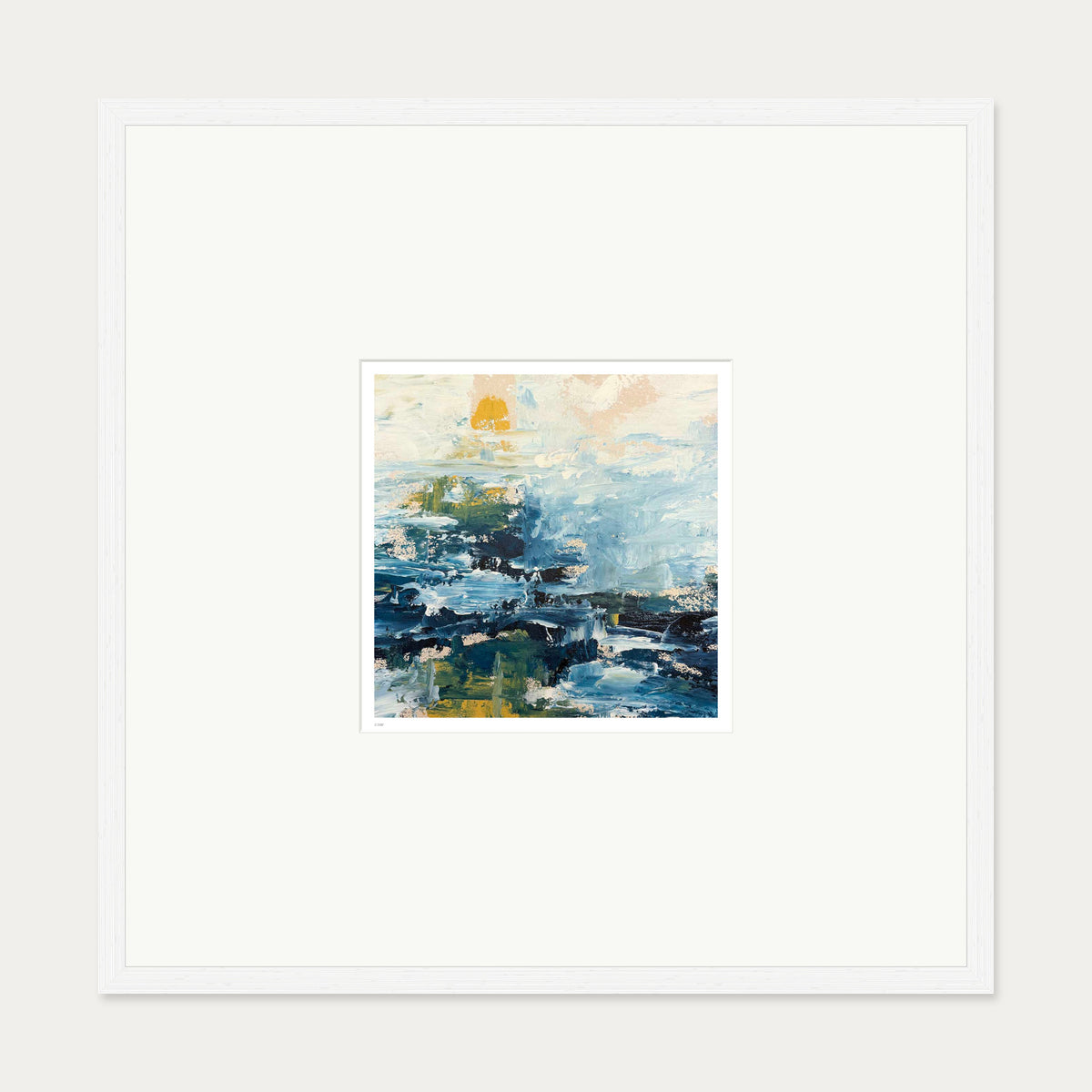 The Lake III Limited Edition Print — 70 x 70 cm — White Frame