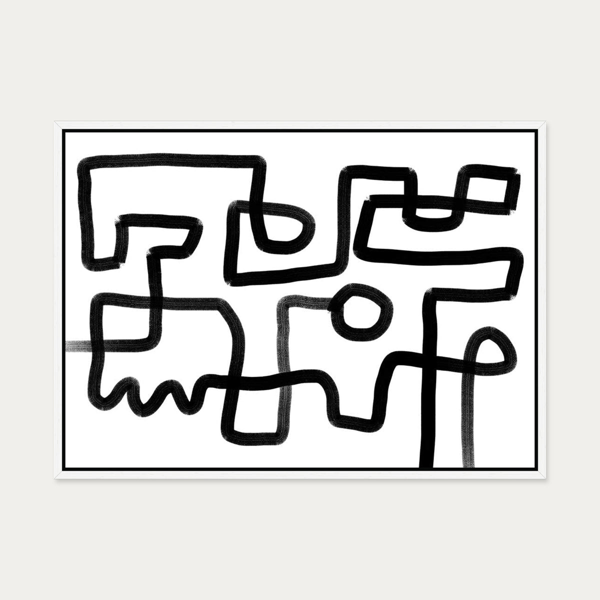 The Maze Canvas Art — 50 x 70 cm — White Frame