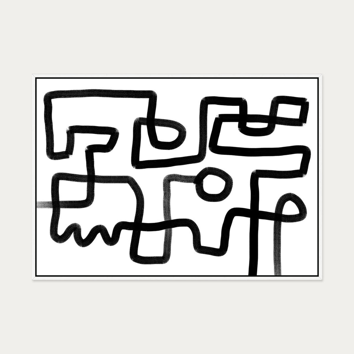 The Maze Canvas Art — 70 x 100 cm — White Frame