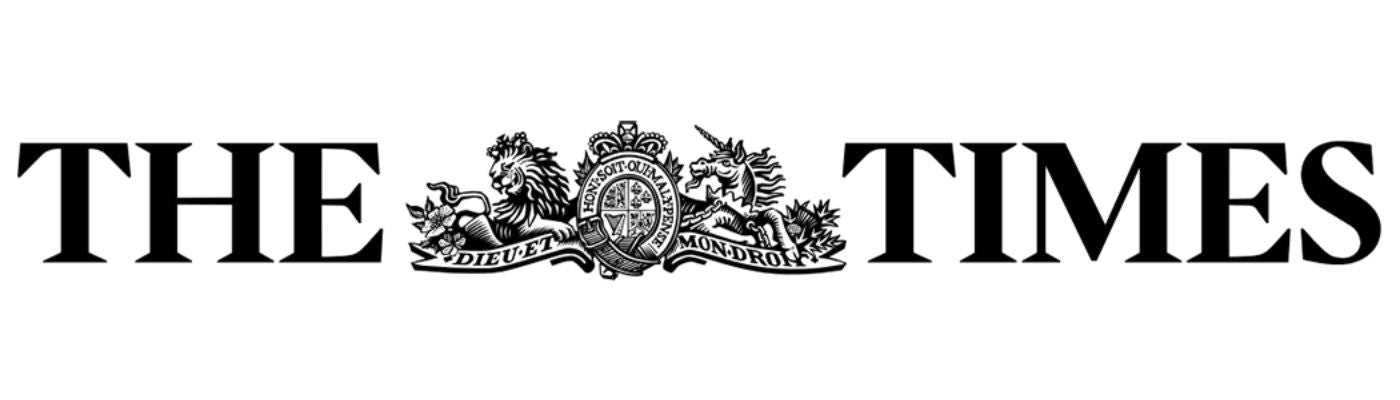 Logo of 'The Times' newspaper with black text on a white background