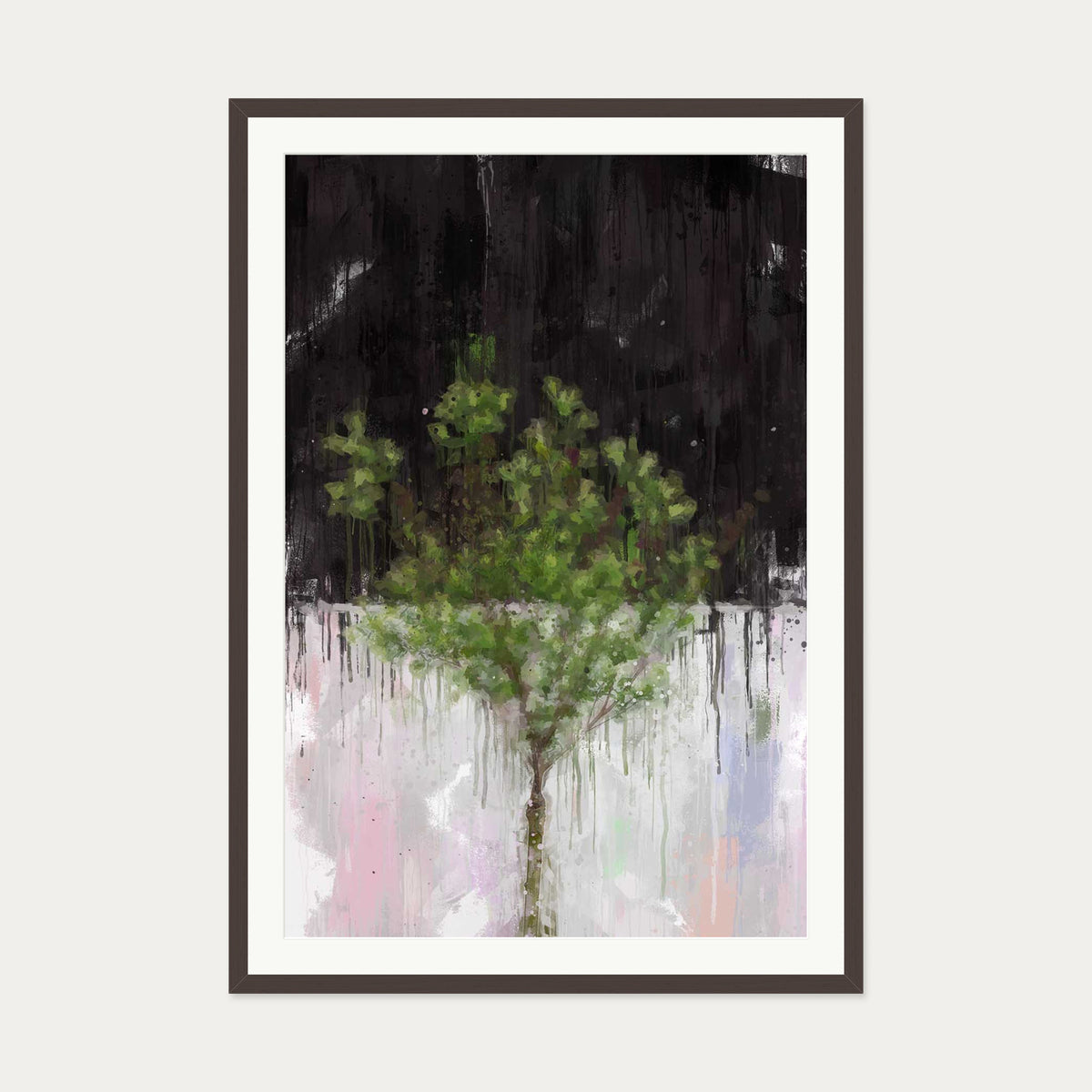 The Tree Of Life Art Print — 70 x 100 cm — Brown Frame