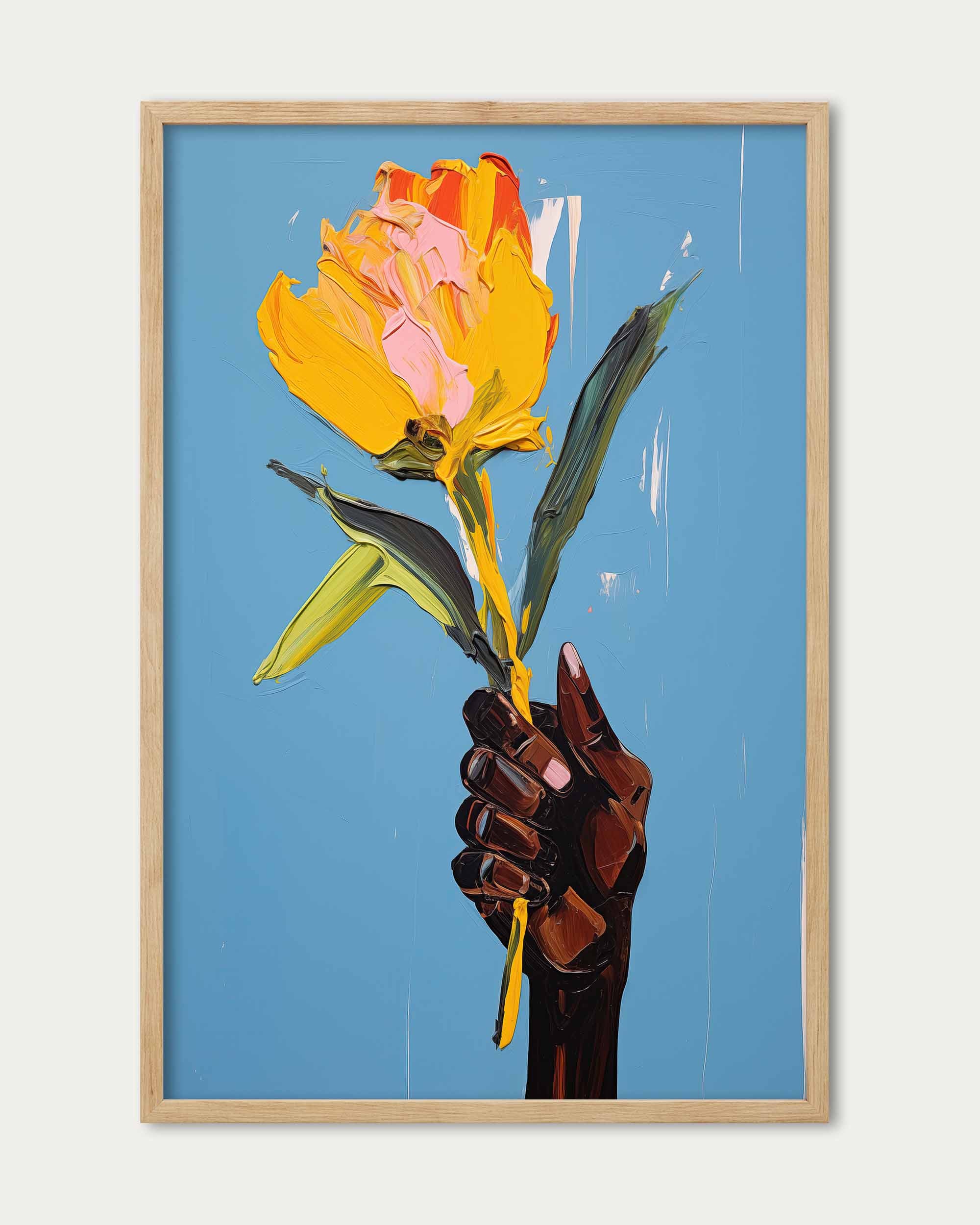 Holding A Flower Wall Art