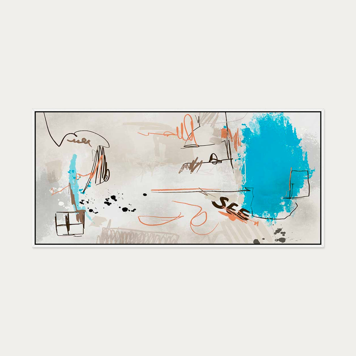 Through Time Canvas Art — 130 x 60 cm — White Frame