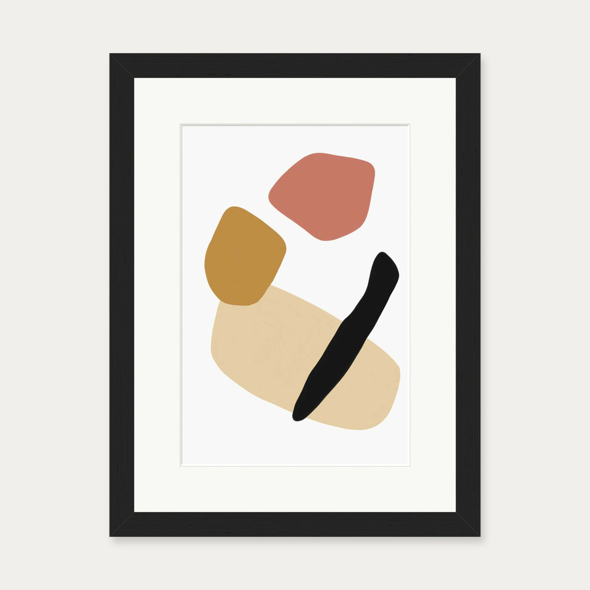 Tribal Design Art Print — 30 x 40 cm — Black Frame