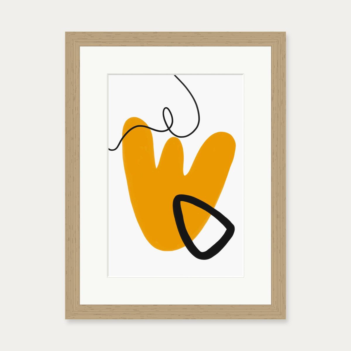 Tribal Fusion Art Print — 30 x 40 cm — Oak Frame
