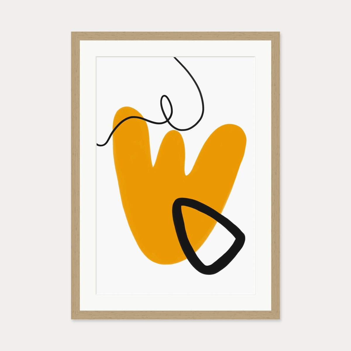 Tribal Fusion Art Print — 50 x 70 cm — Oak Frame
