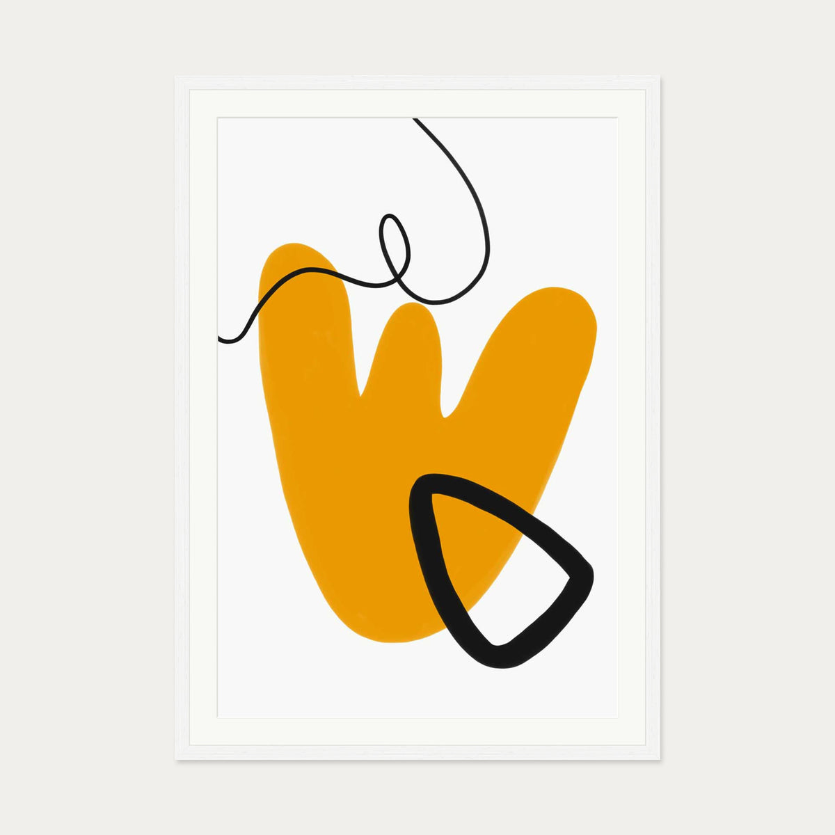Tribal Fusion Art Print — 70 x 100 cm — White Frame