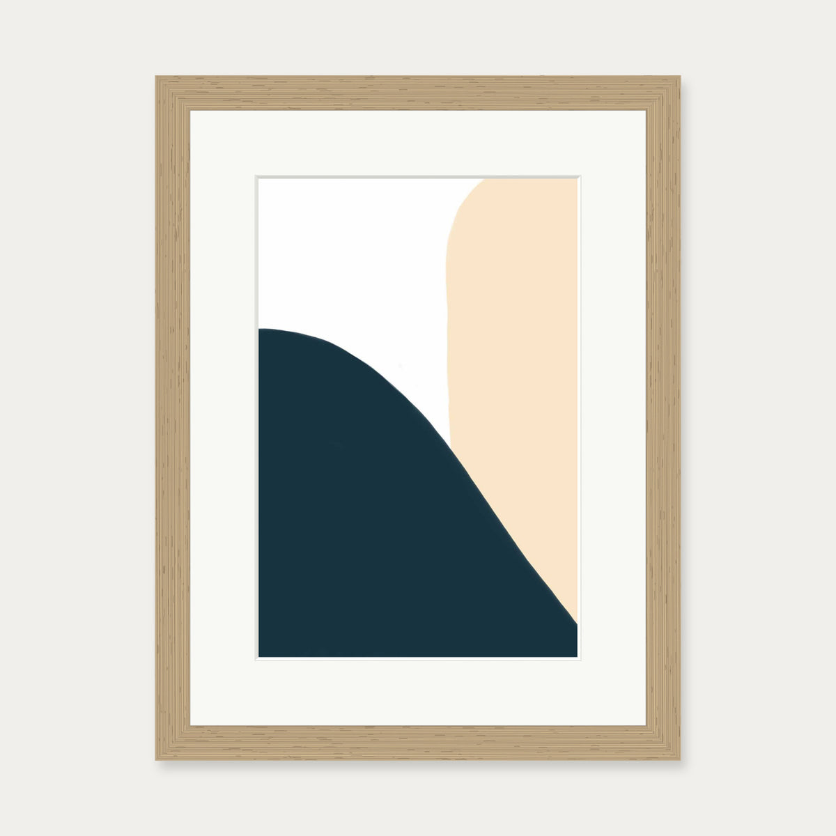 Trio Of Colours Art Print — 30 x 40 cm — Oak Frame