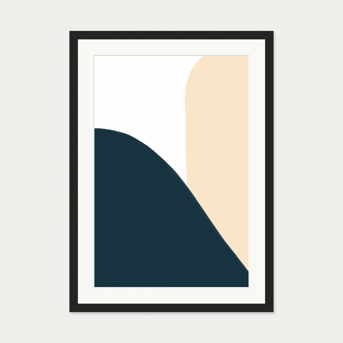 Trio Of Colours Art Print — 50 x 70 cm — Black Frame
