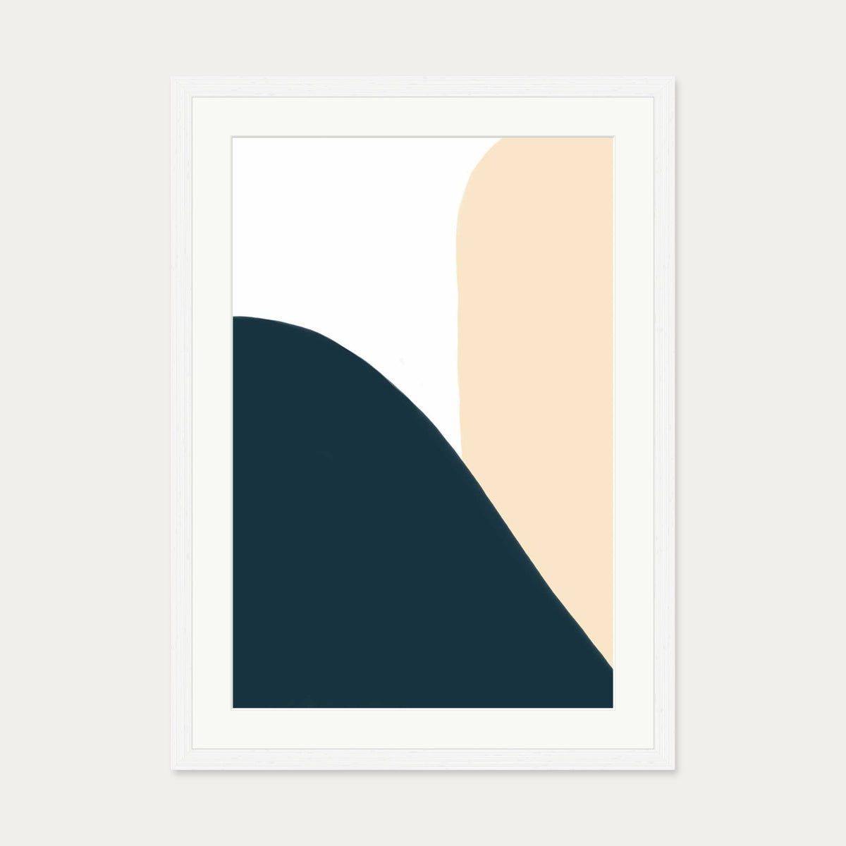 Trio Of Colours Art Print — 50 x 70 cm — White Frame