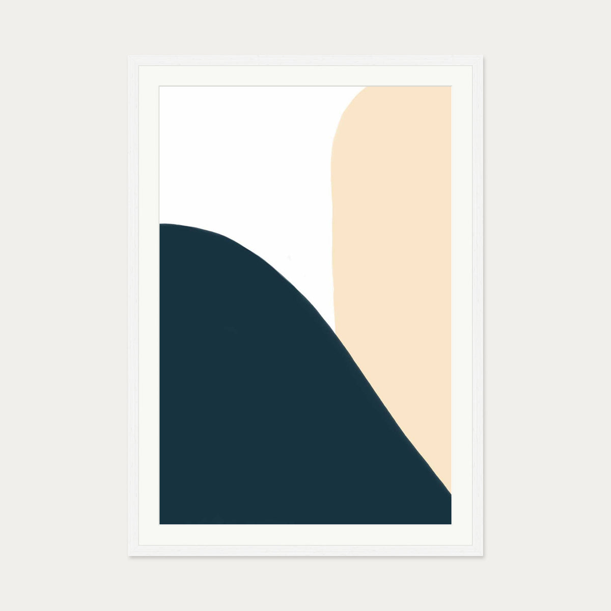 Trio Of Colours Art Print — 70 x 100 cm — White Frame