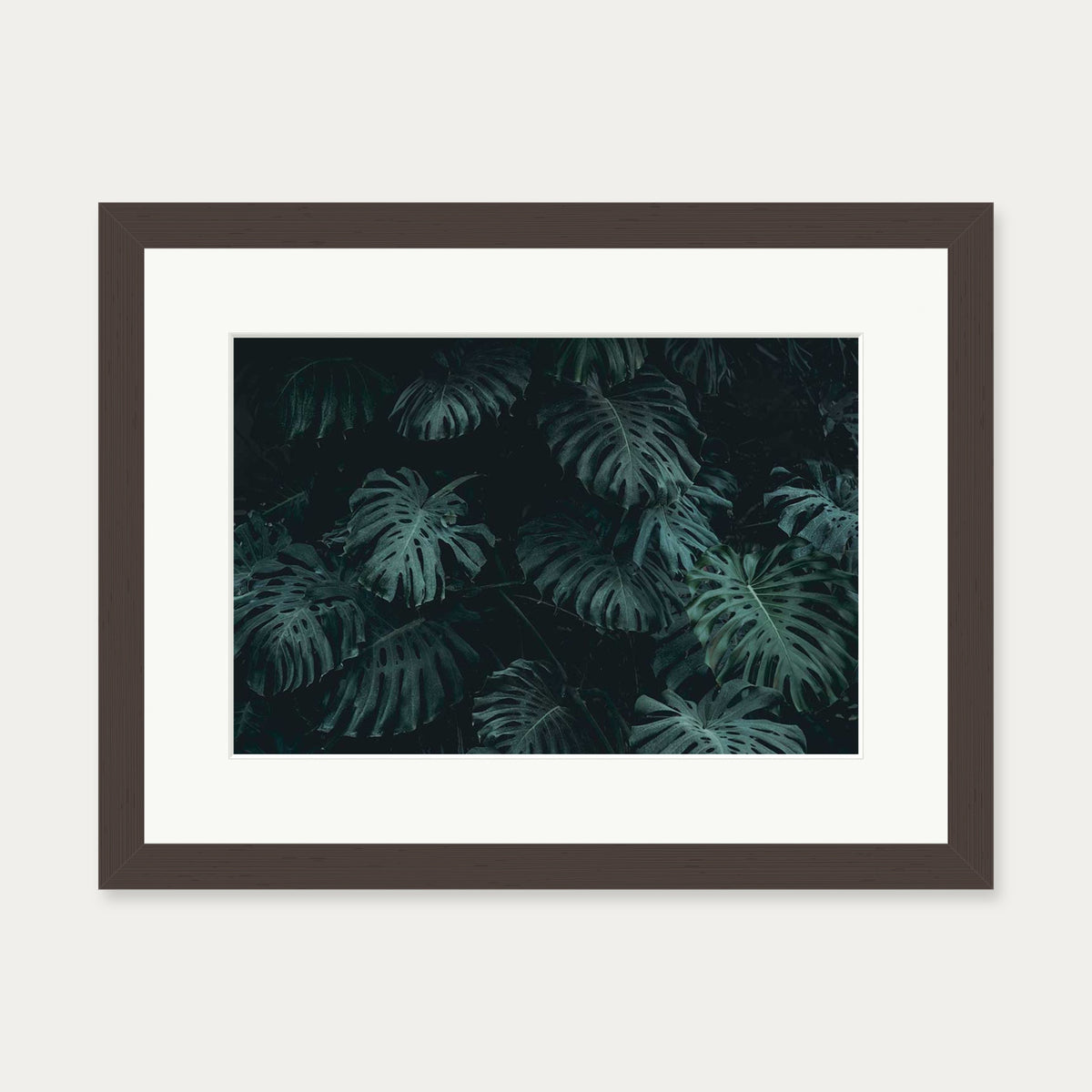 Tropical Forest III Wall Art Print — 30 x 40 cm — Brown Frame