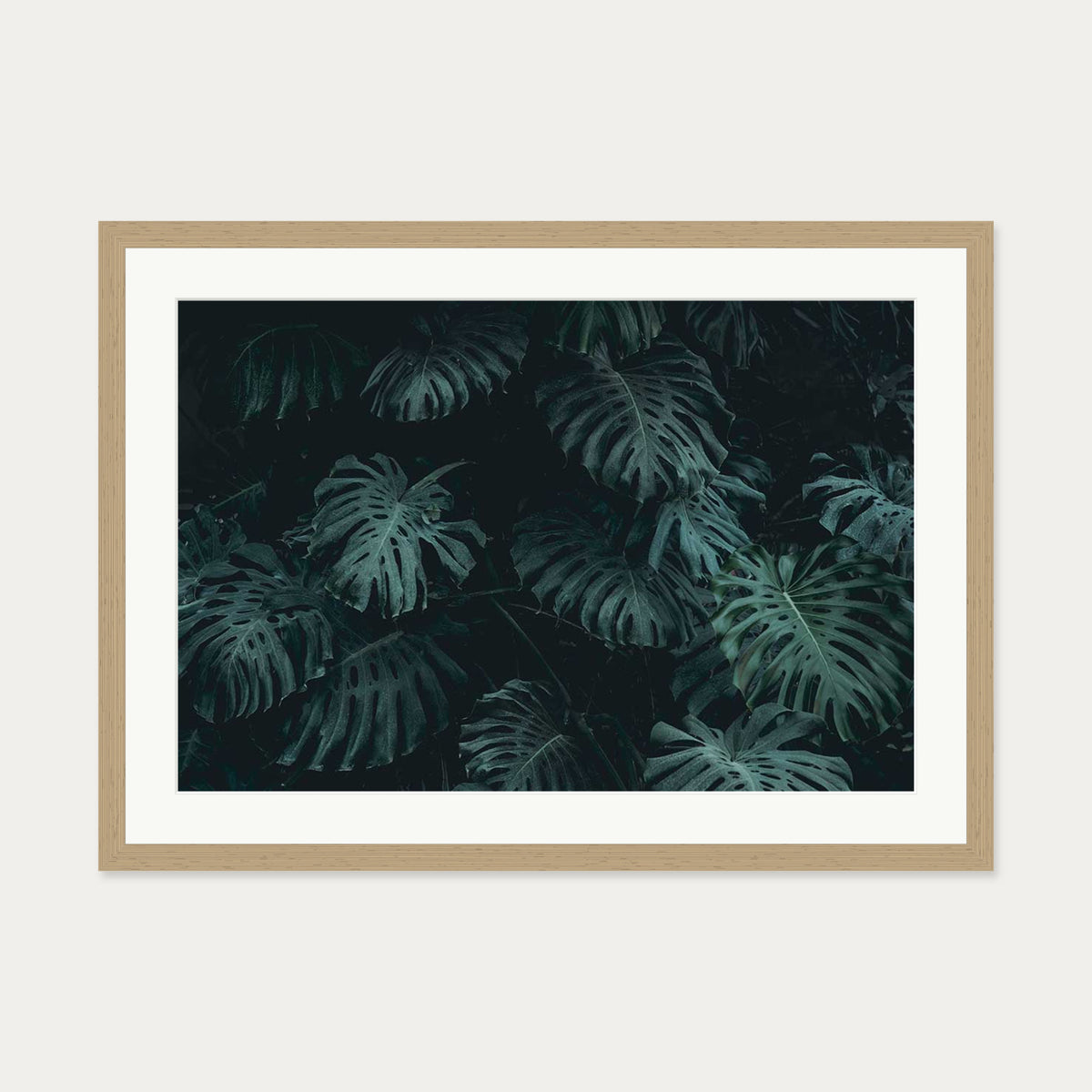 Tropical Forest III Wall Art Print — 50 x 70 cm — Oak Frame