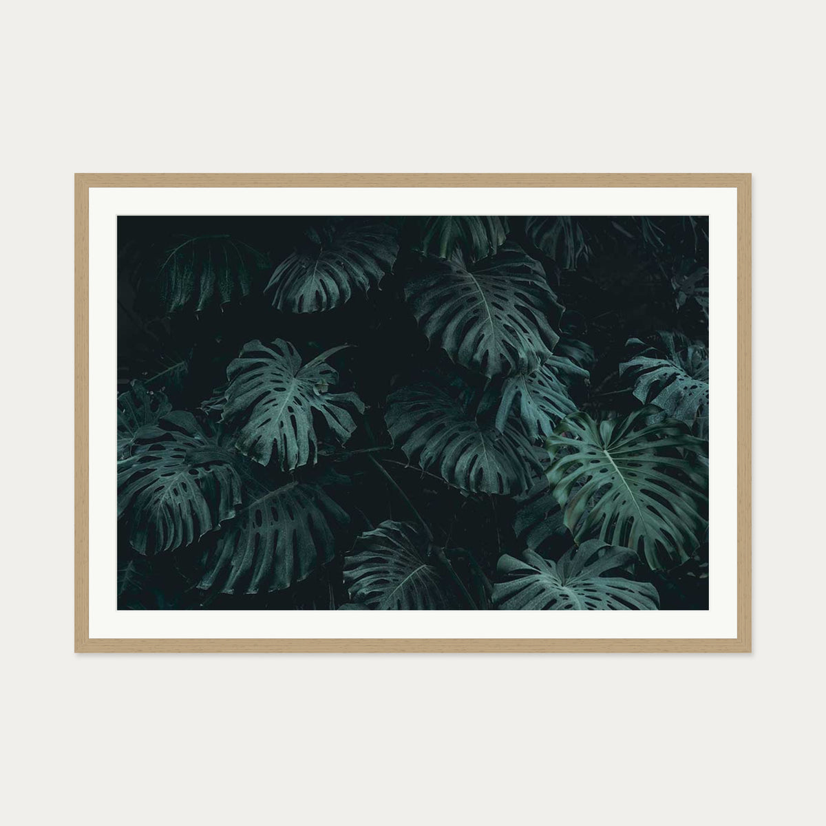 Tropical Forest III Wall Art Print — 70 x 100 cm — Oak Frame