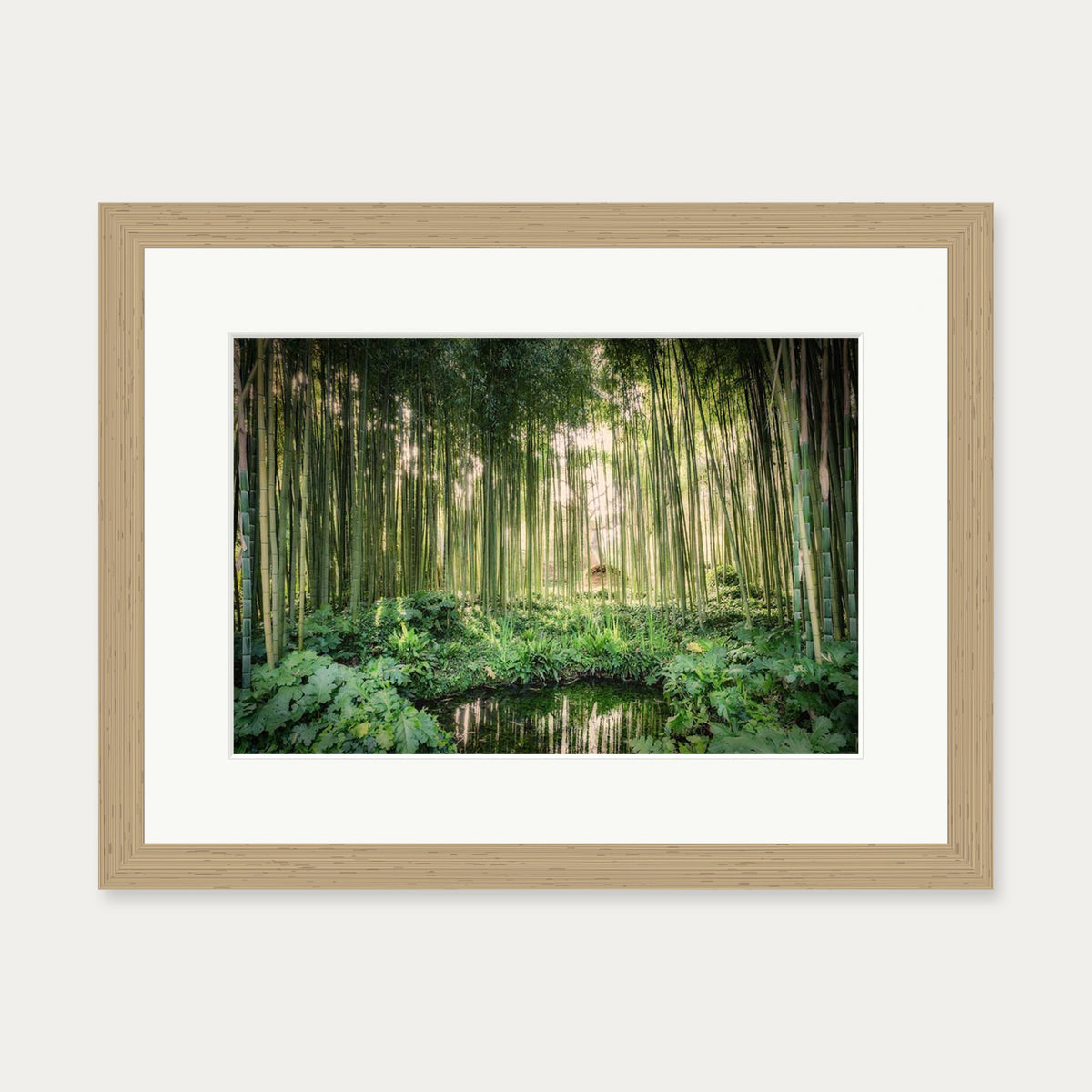 Tropical Oasis Wall Art Print — 30 x 40 cm — Oak Frame