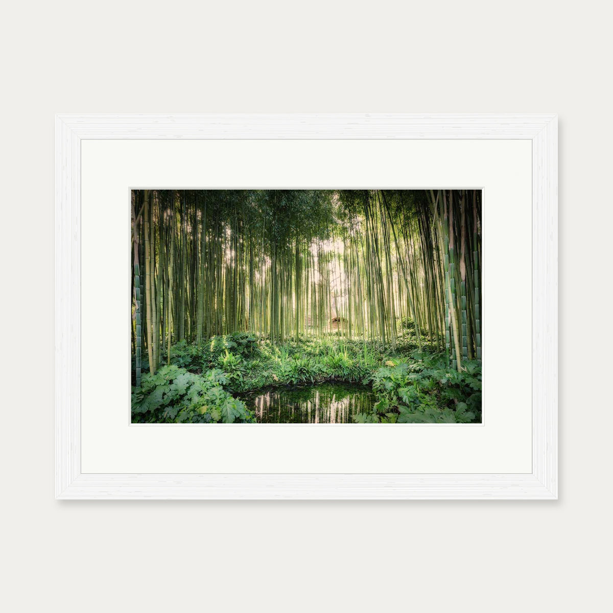 Tropical Oasis Wall Art Print — 30 x 40 cm — White Frame