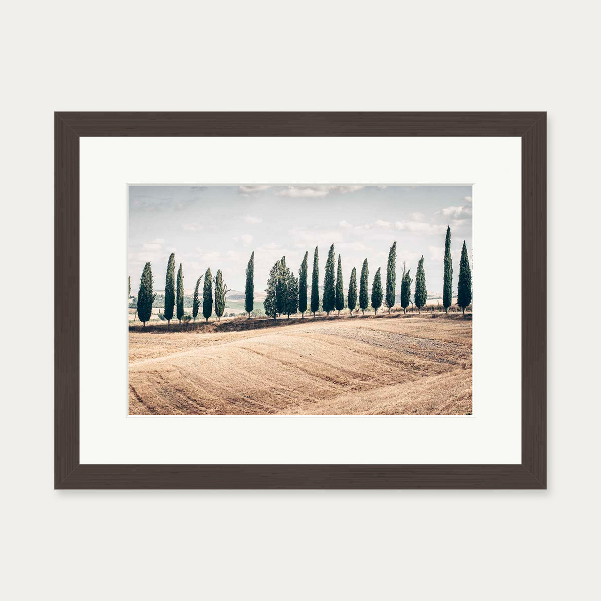 Tuscany Art Print — 30 x 40 cm — Brown Frame