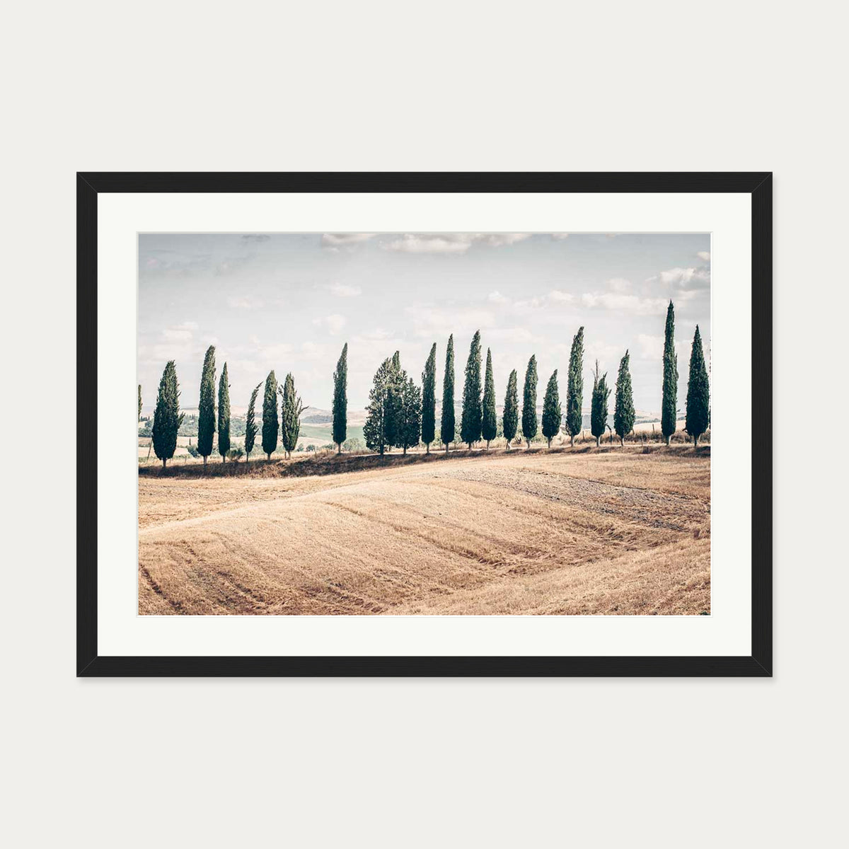 Tuscany Art Print — 50 x 70 cm — Black Frame
