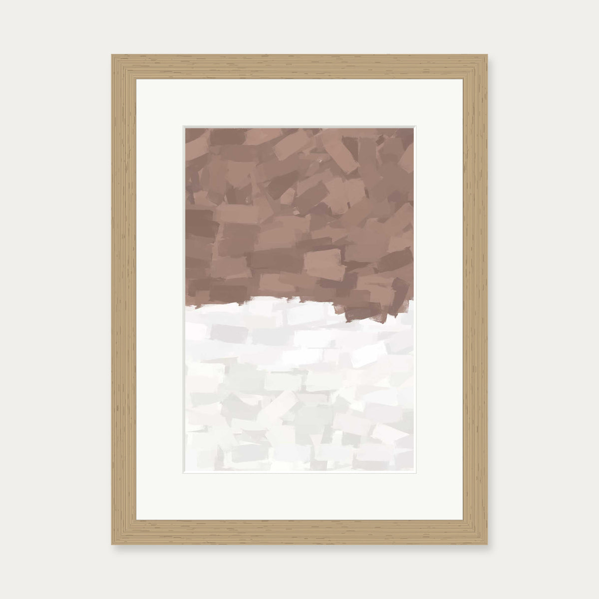 Two Parts Art Print — 30 x 40 cm — Oak Frame