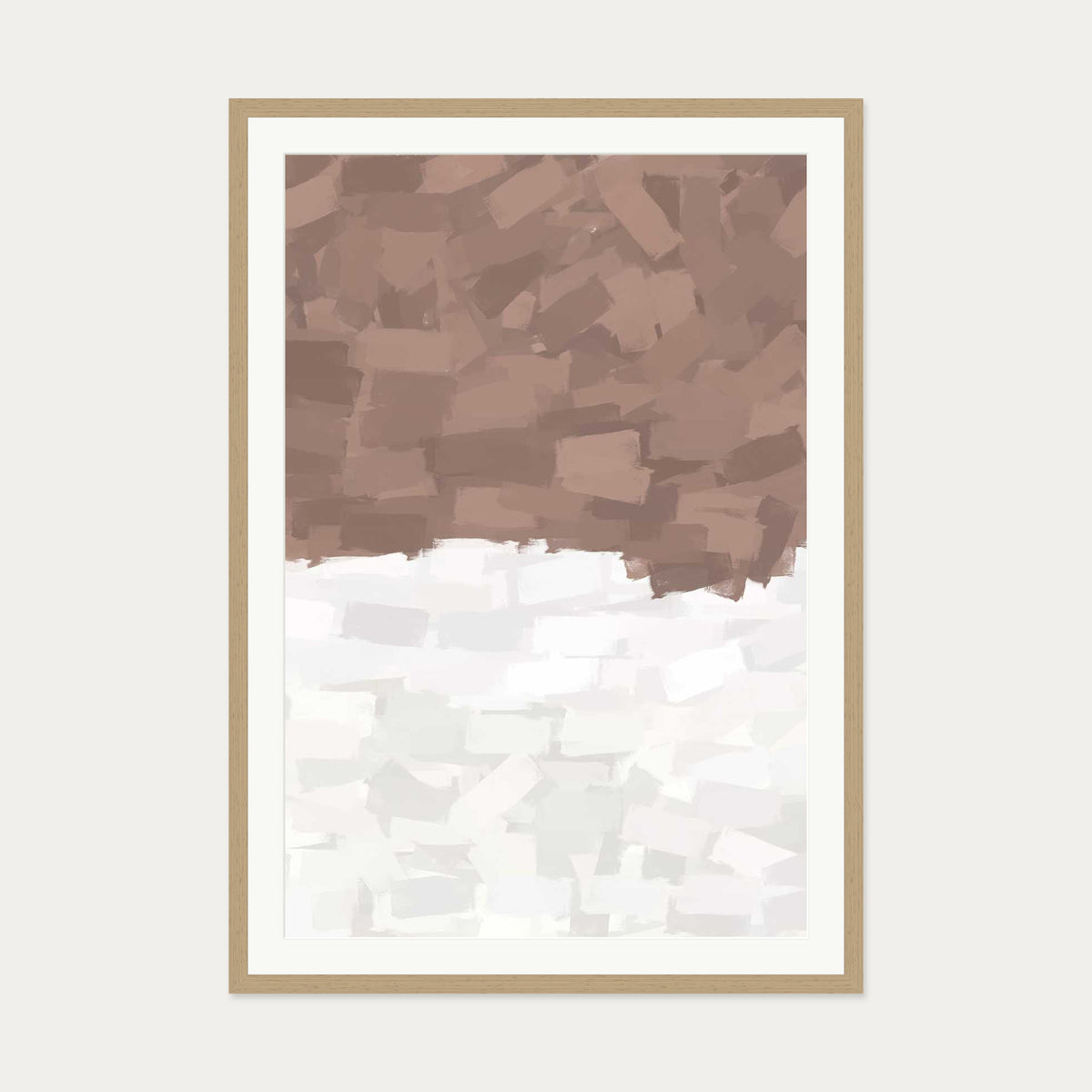 Two Parts Art Print — 70 x 100 cm — Oak Frame