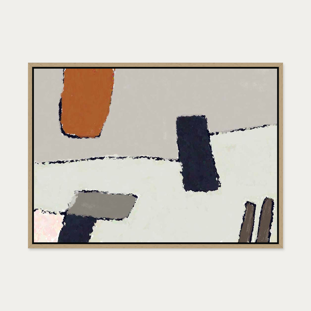 Unfolded Canvas Art — 50 x 70 cm — Oak Frame