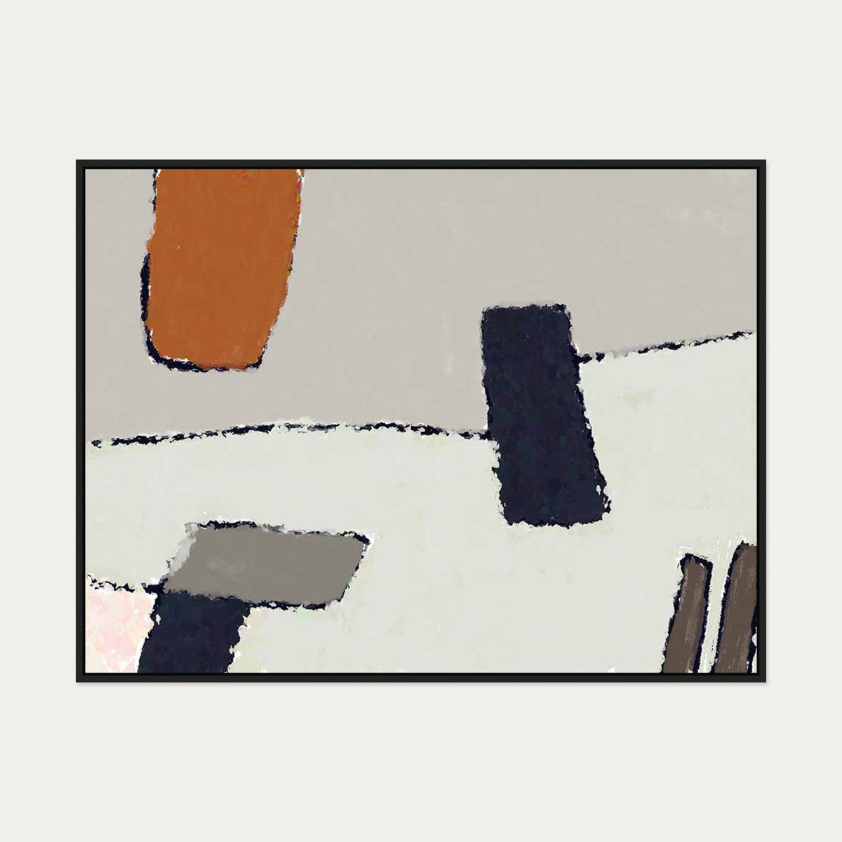 Unfolded Canvas Art — 90 x 120 cm — Black Frame