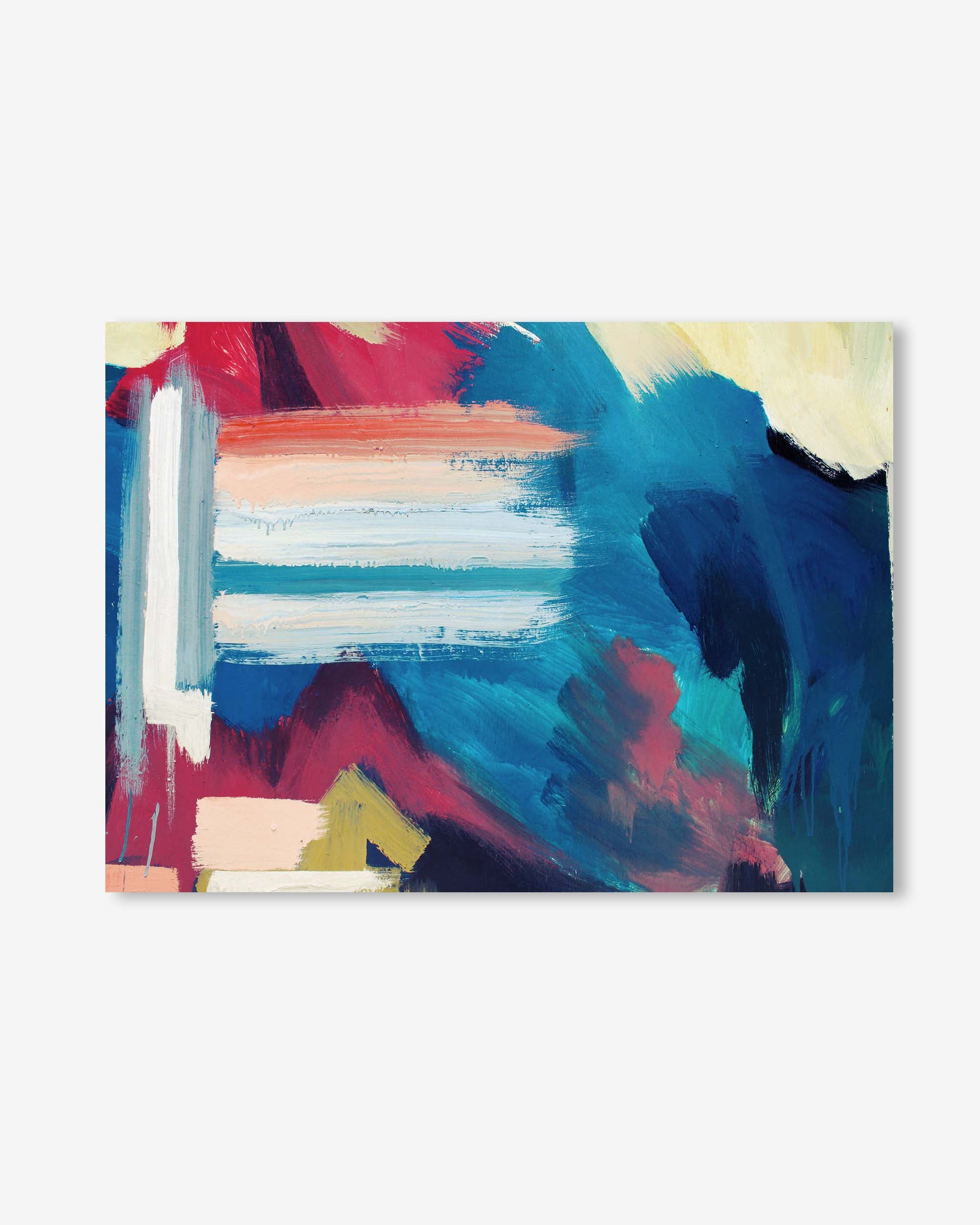 Teal Abstract Wall Art Print
