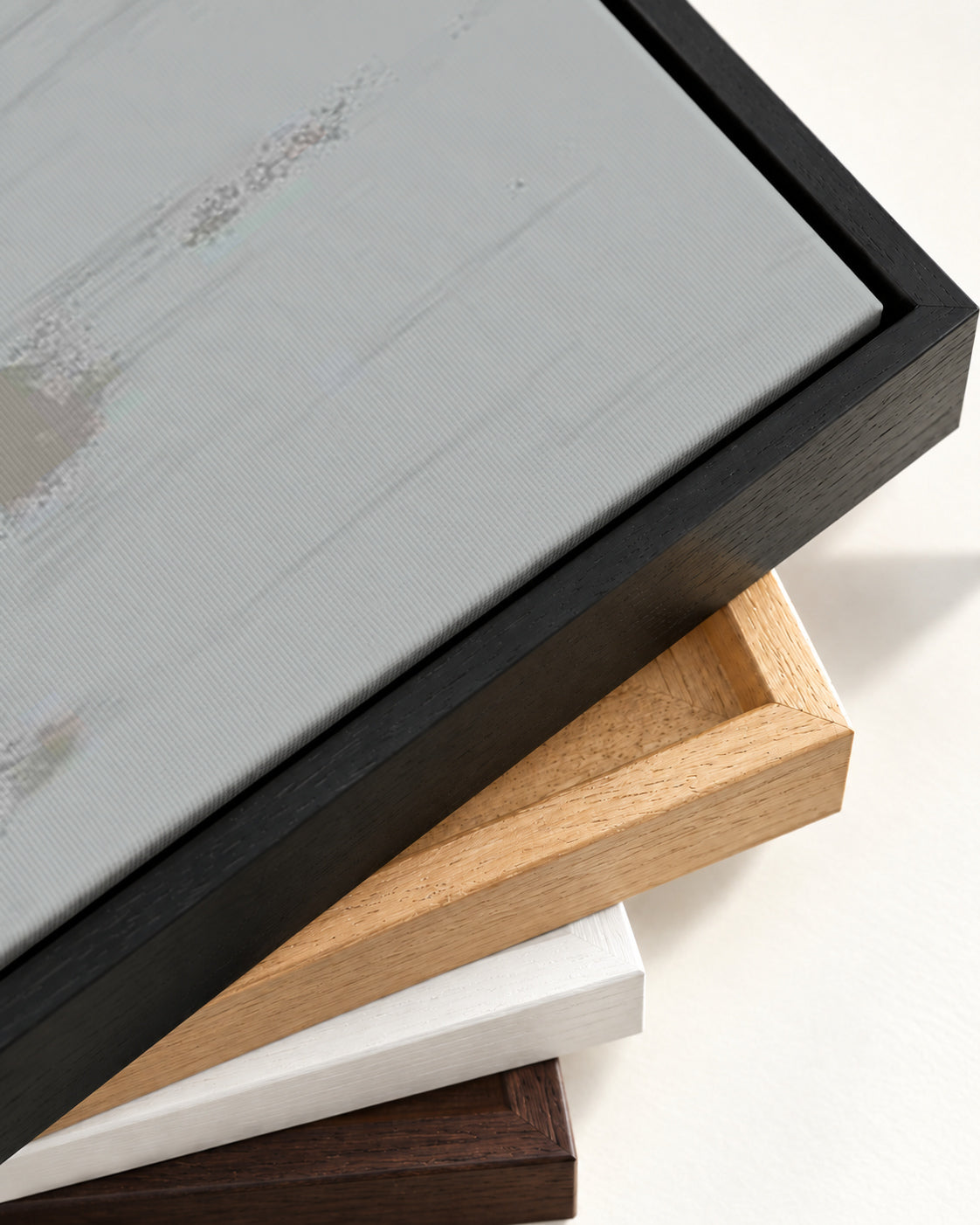 Untitled I Canvas Art — framed canvas corner and wrapped canvas detail