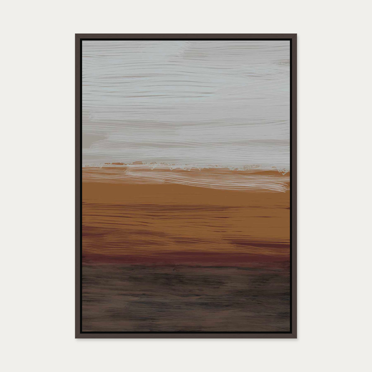 Untitled III Canvas Art — 50 x 70 cm — Brown Frame