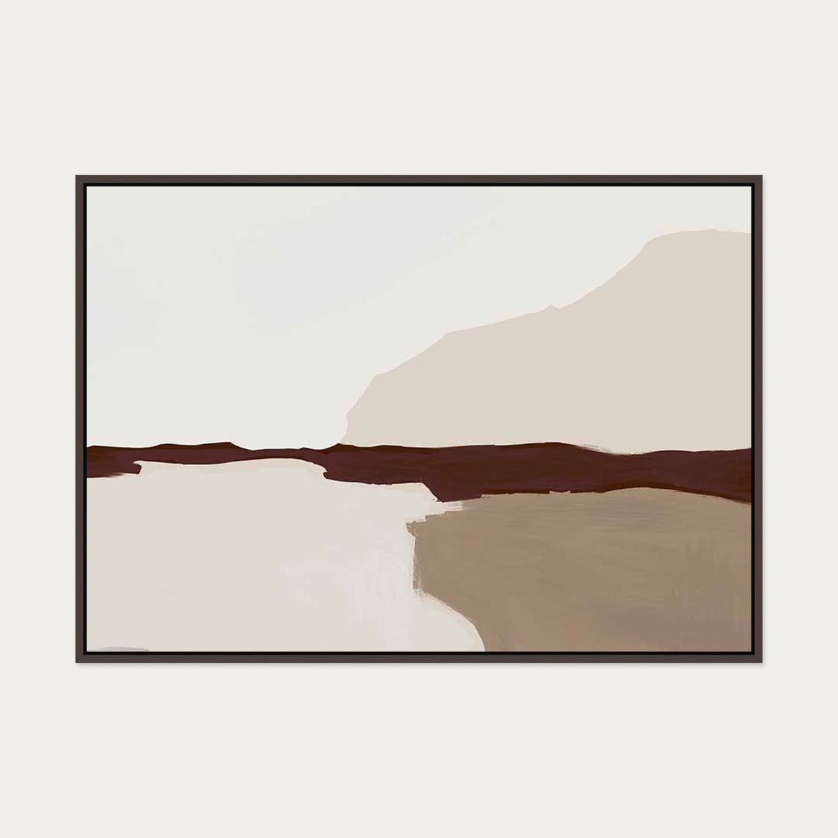 Untitled IV Canvas Art — 70 x 100 cm — Brown Frame