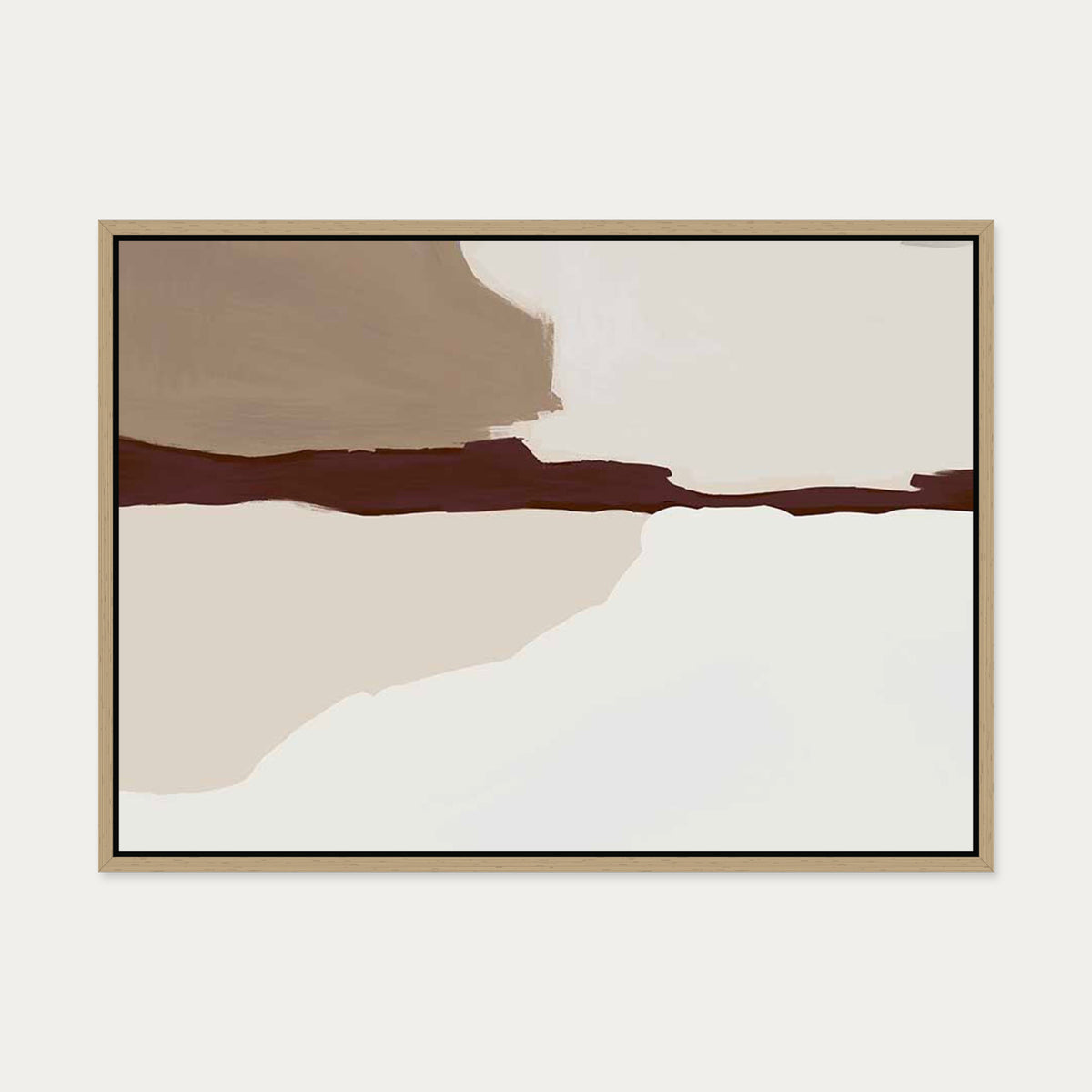 Untitled V Canvas Art — 50 x 70 cm — Oak Frame