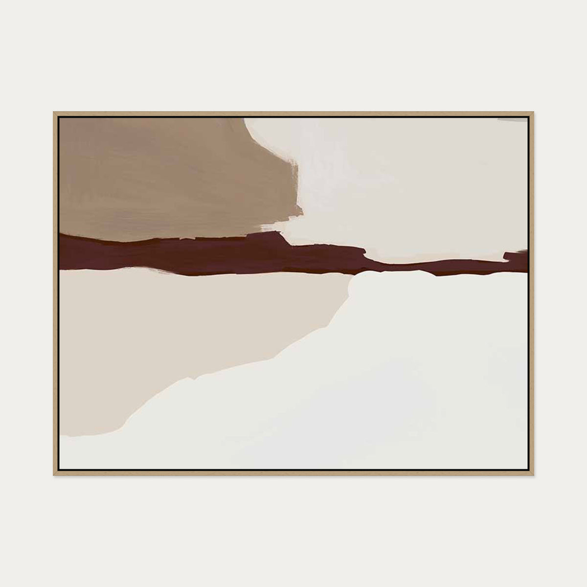 Untitled V Canvas Art — 90 x 120 cm — Oak Frame