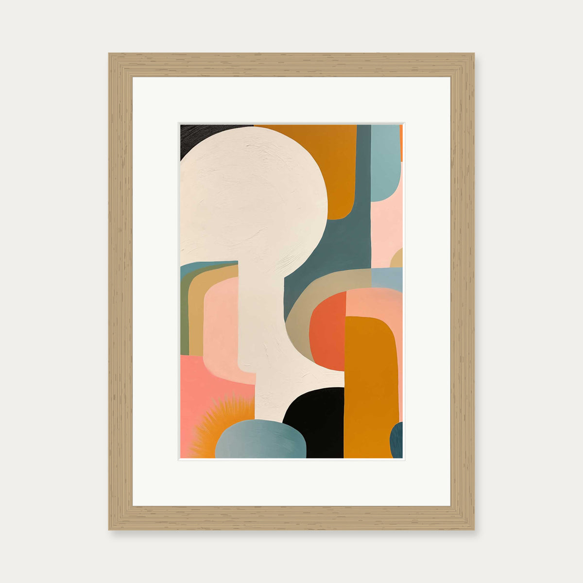 Urban City II Art Print — 30 x 40 cm — Oak Frame