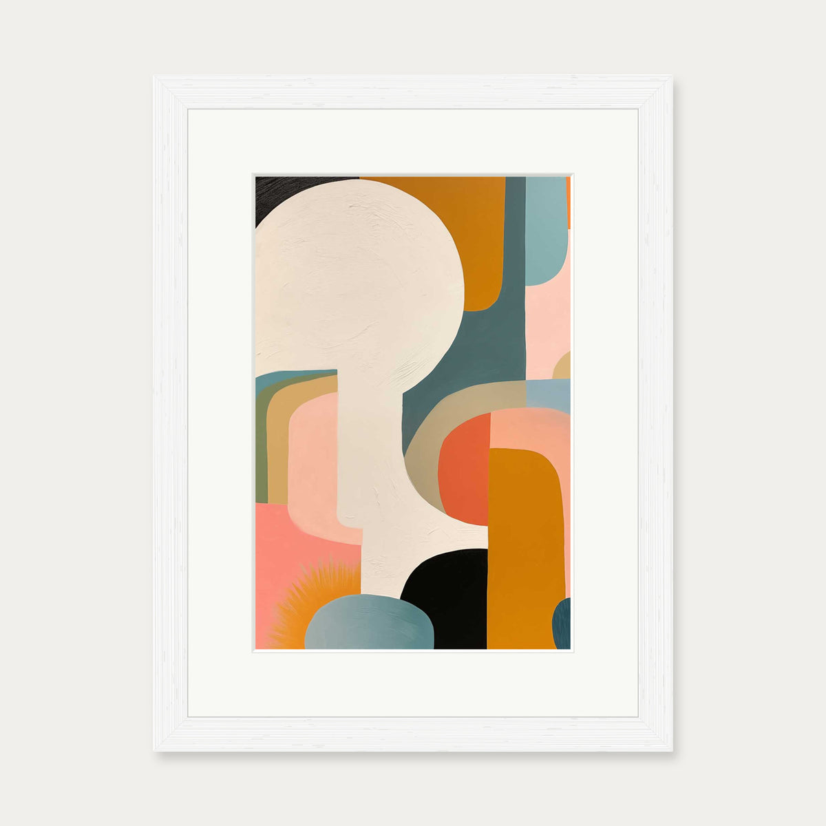 Urban City II Art Print — 30 x 40 cm — White Frame