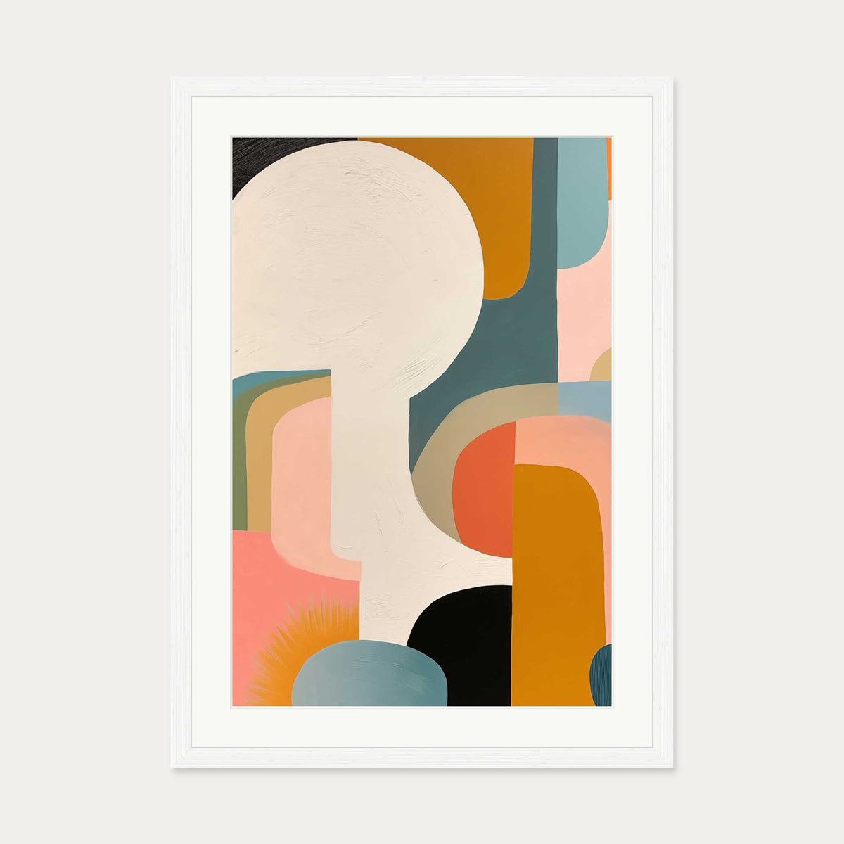 Urban City II Art Print — 50 x 70 cm — White Frame