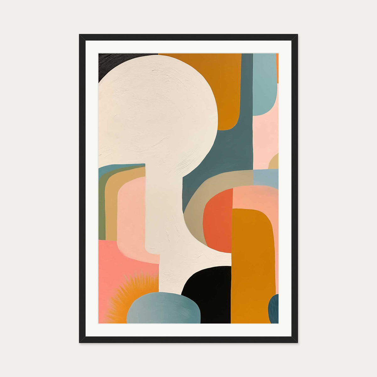 Urban City II Art Print — 70 x 100 cm — Black Frame