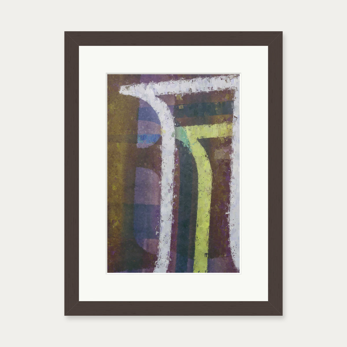 Urban Colours Art Print — 30 x 40 cm — Brown Frame