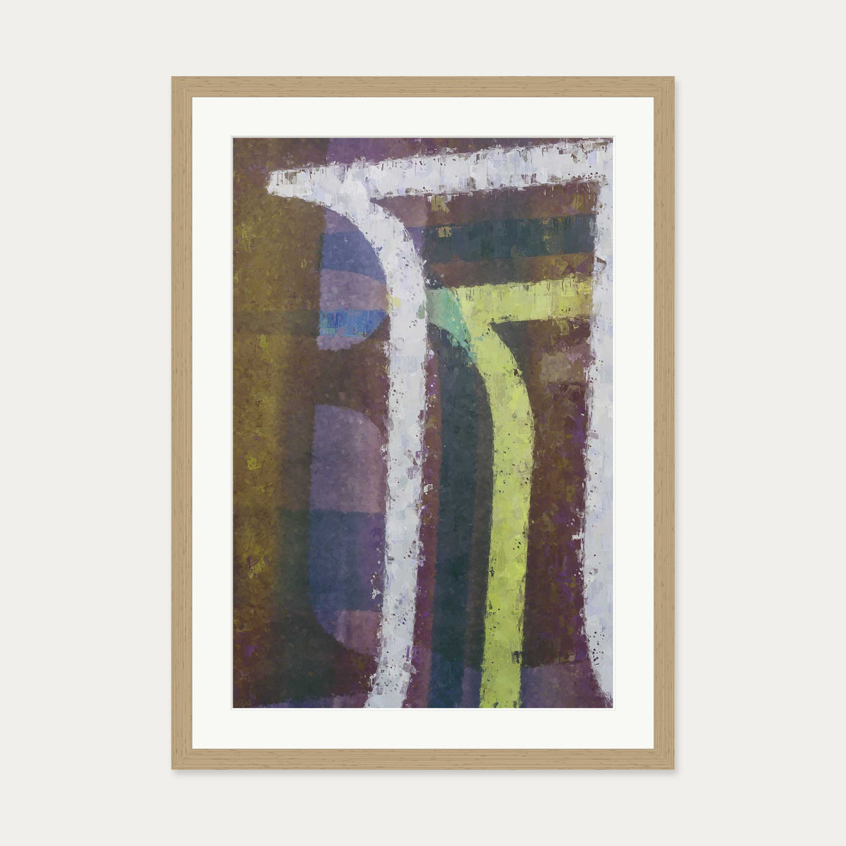 Urban Colours Art Print — 50 x 70 cm — Oak Frame
