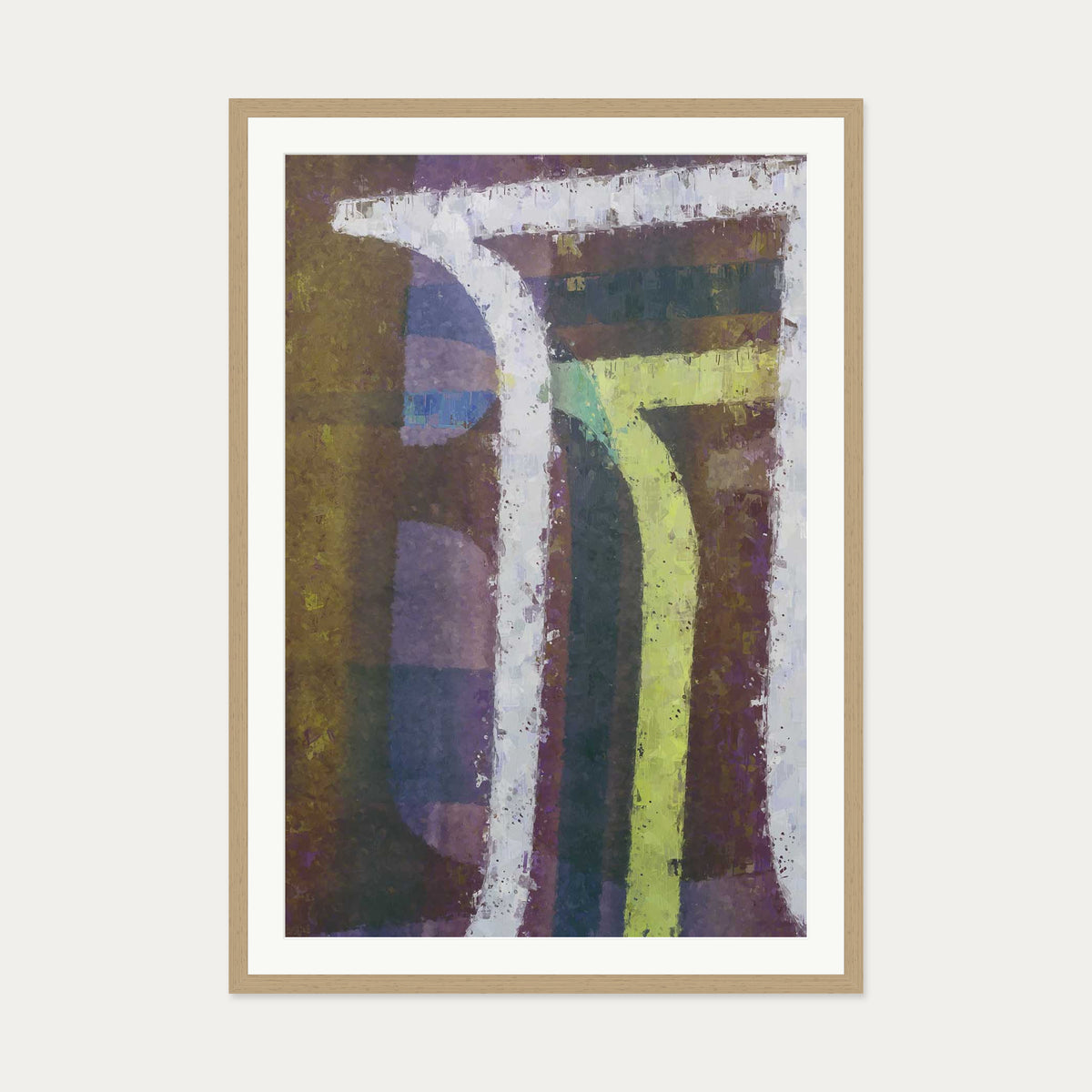 Urban Colours Art Print — 70 x 100 cm — Oak Frame