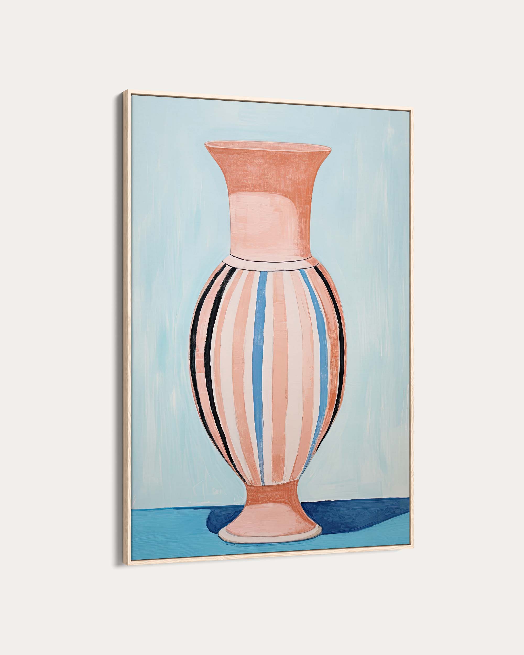 Stripy Vase II Wall Art Print