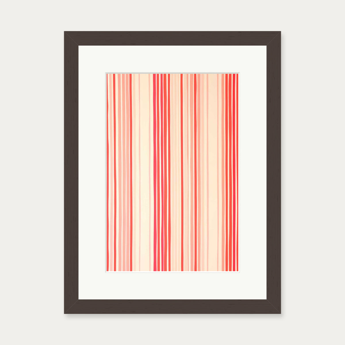 Vertical Lines Wall Art — 30 x 40 cm — Brown Frame