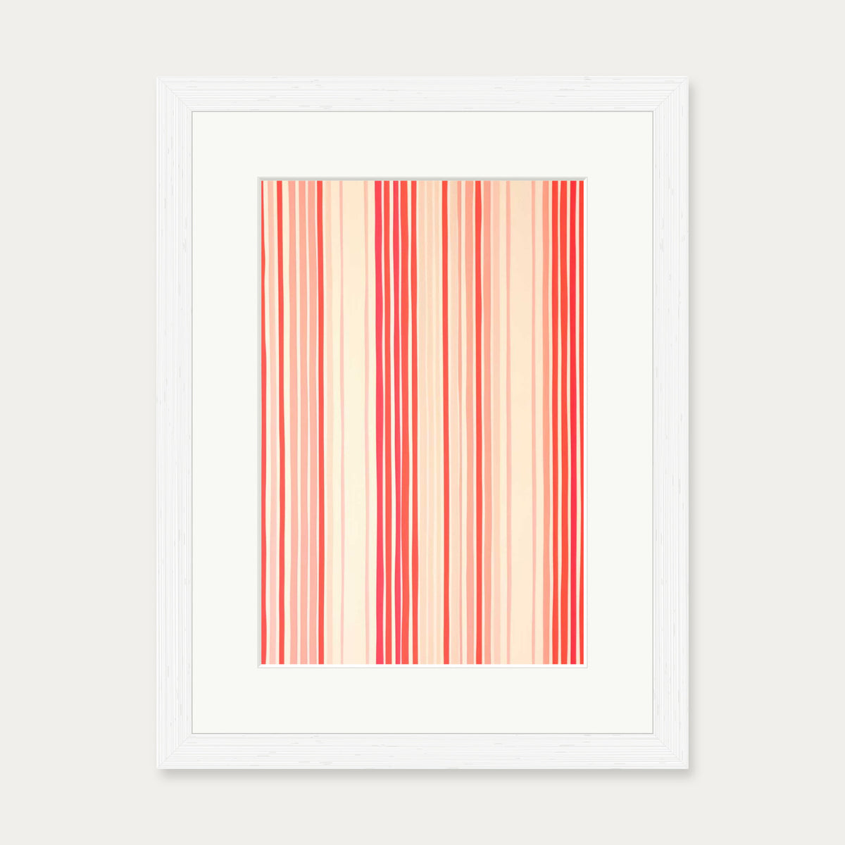 Vertical Lines Wall Art — 30 x 40 cm — White Frame