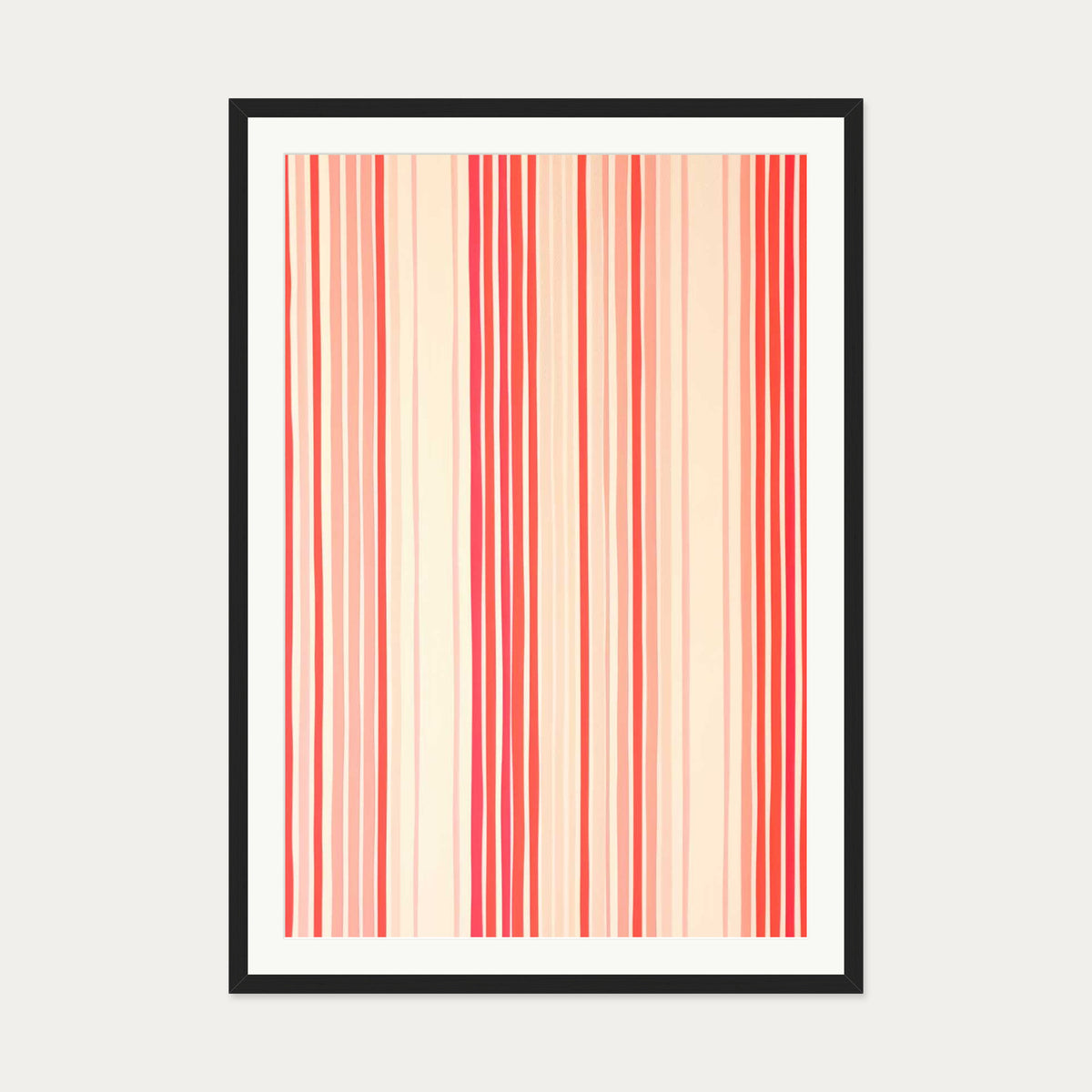 Vertical Lines Wall Art — 70 x 100 cm — Black Frame