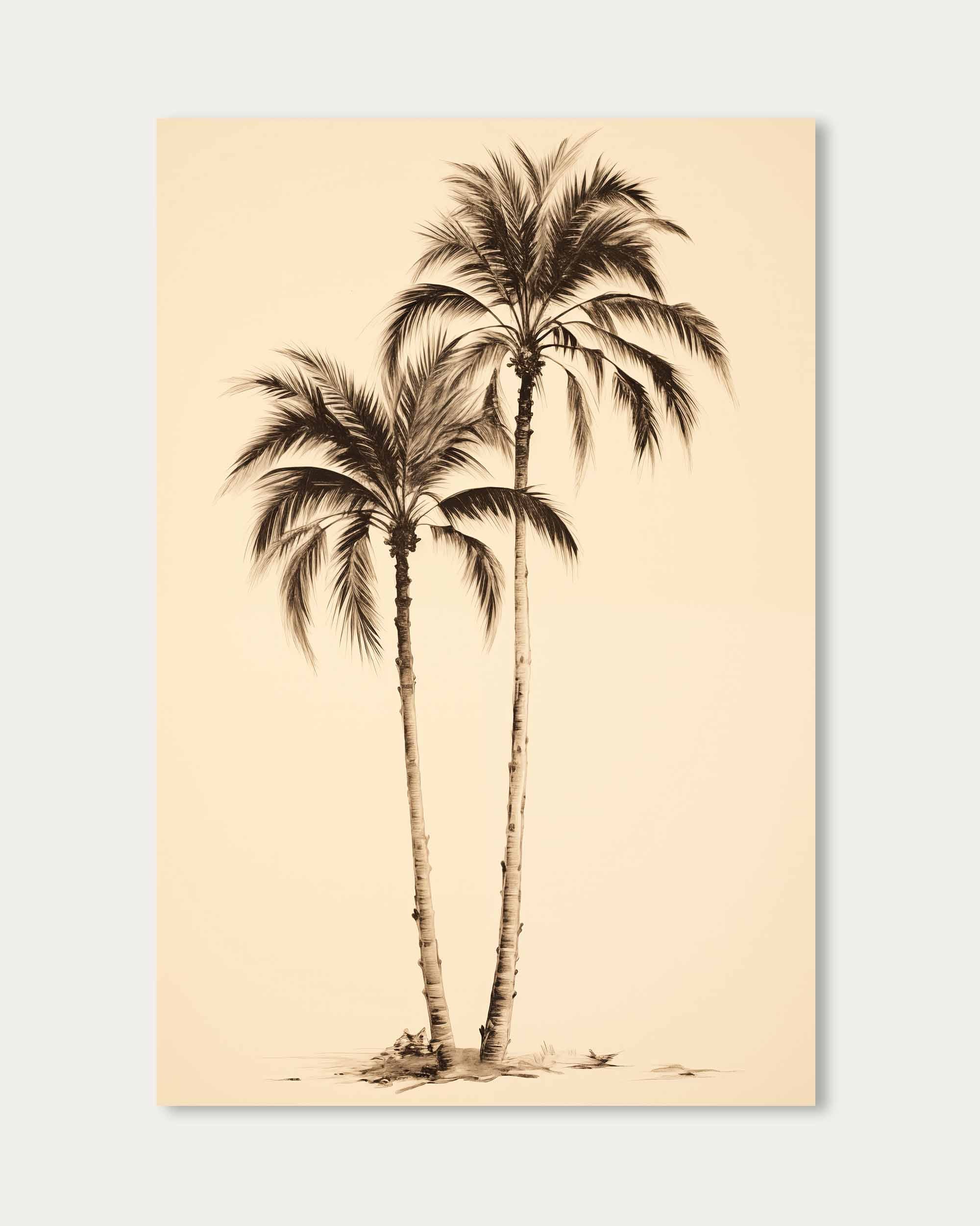 Golden Palms Wall Art Print
