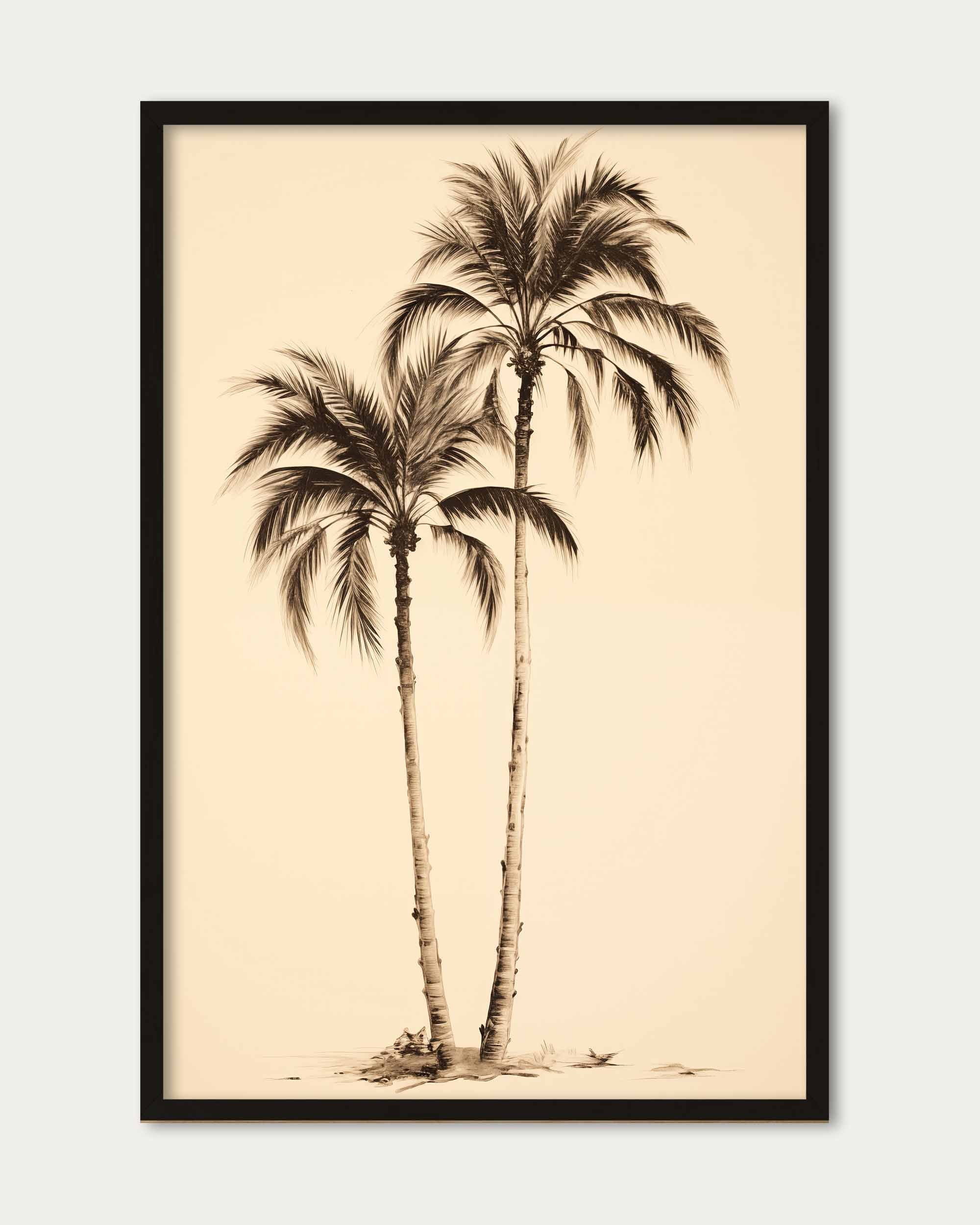 Golden Palms Wall Art Print